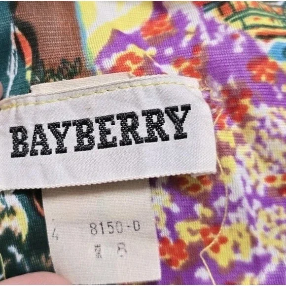 70s Vintage Long Dress Indian Gods Patchwork Print And Matching Shirt Hippie - Picture 7 of 13